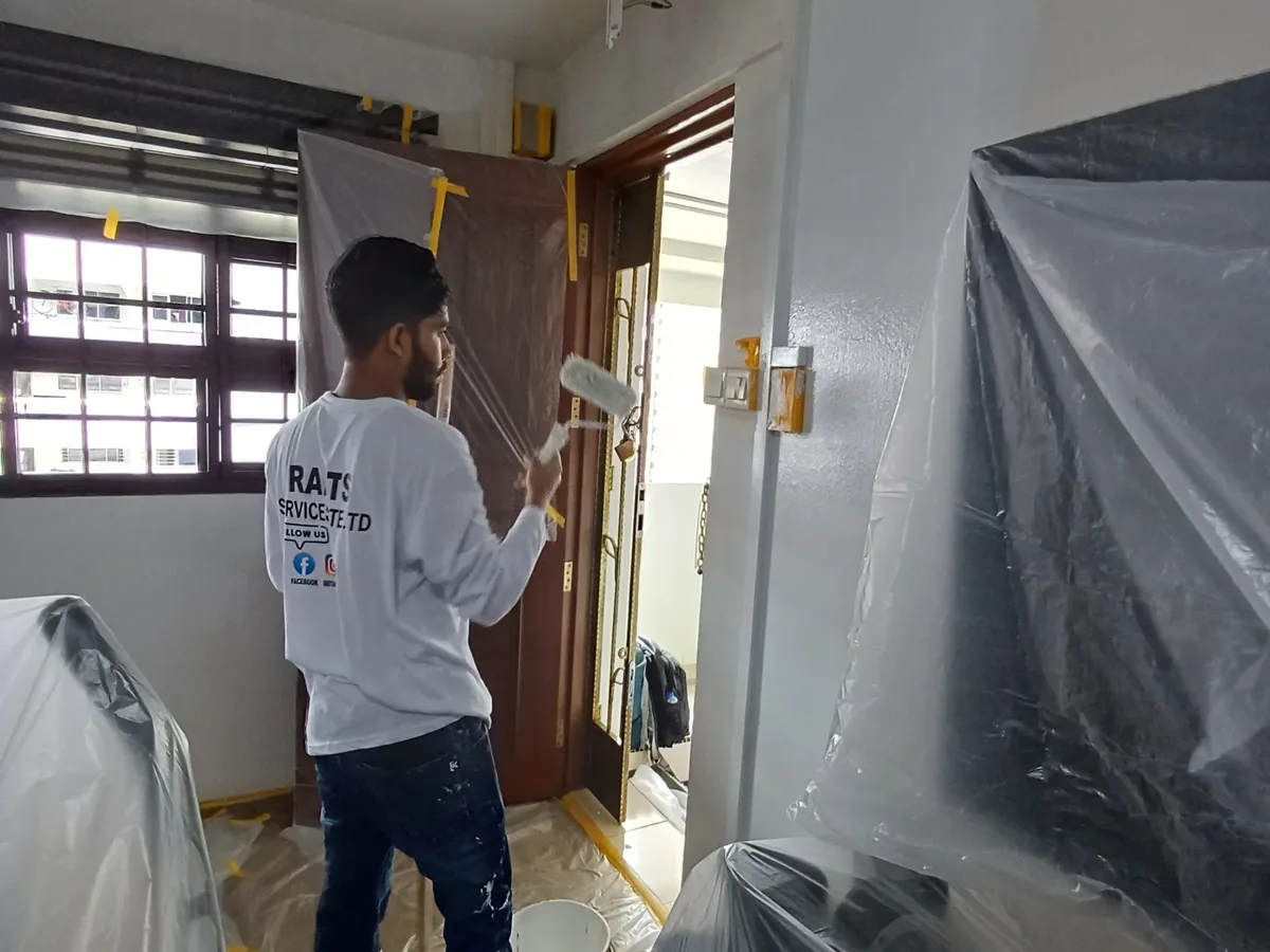 Protected painting work