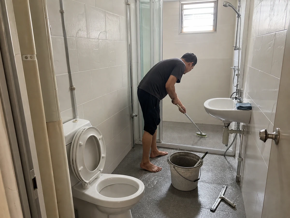 Wet-area deep cleaning