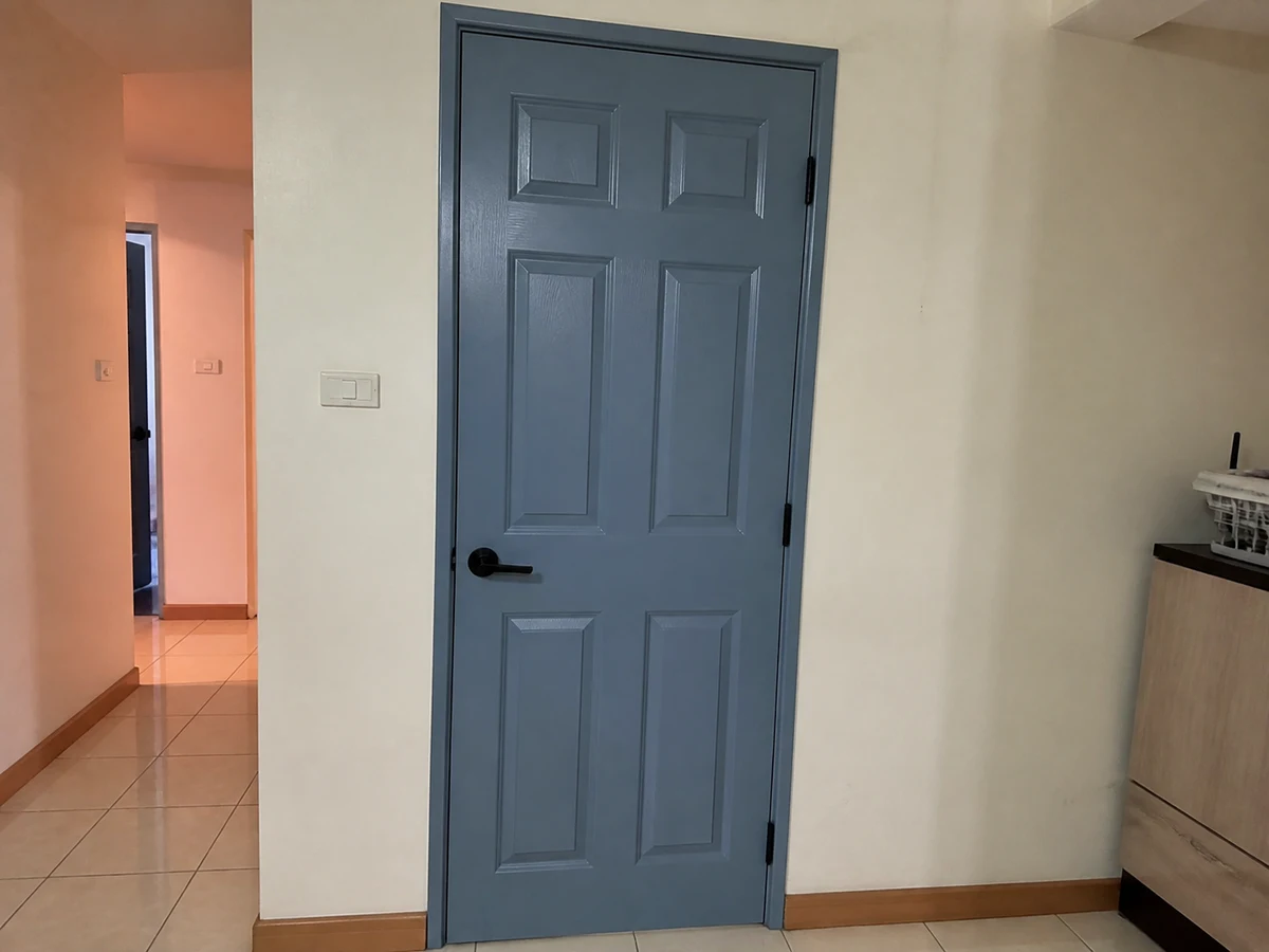 Finished interior door