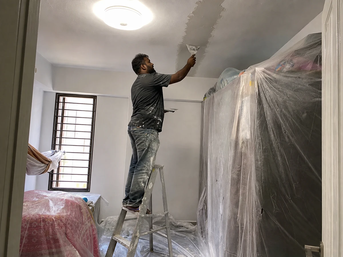 Ceiling crack repair