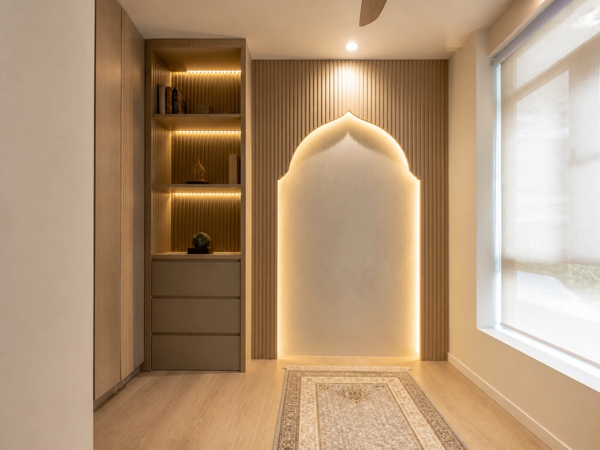 Feature niche and lighting